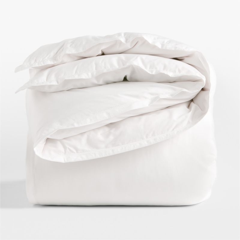 Serene Washed Organic Cotton Sateen White King Duvet Cover - Image 3