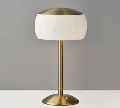 Rosella Metal Table Lamp, Antique Brass - Image 2