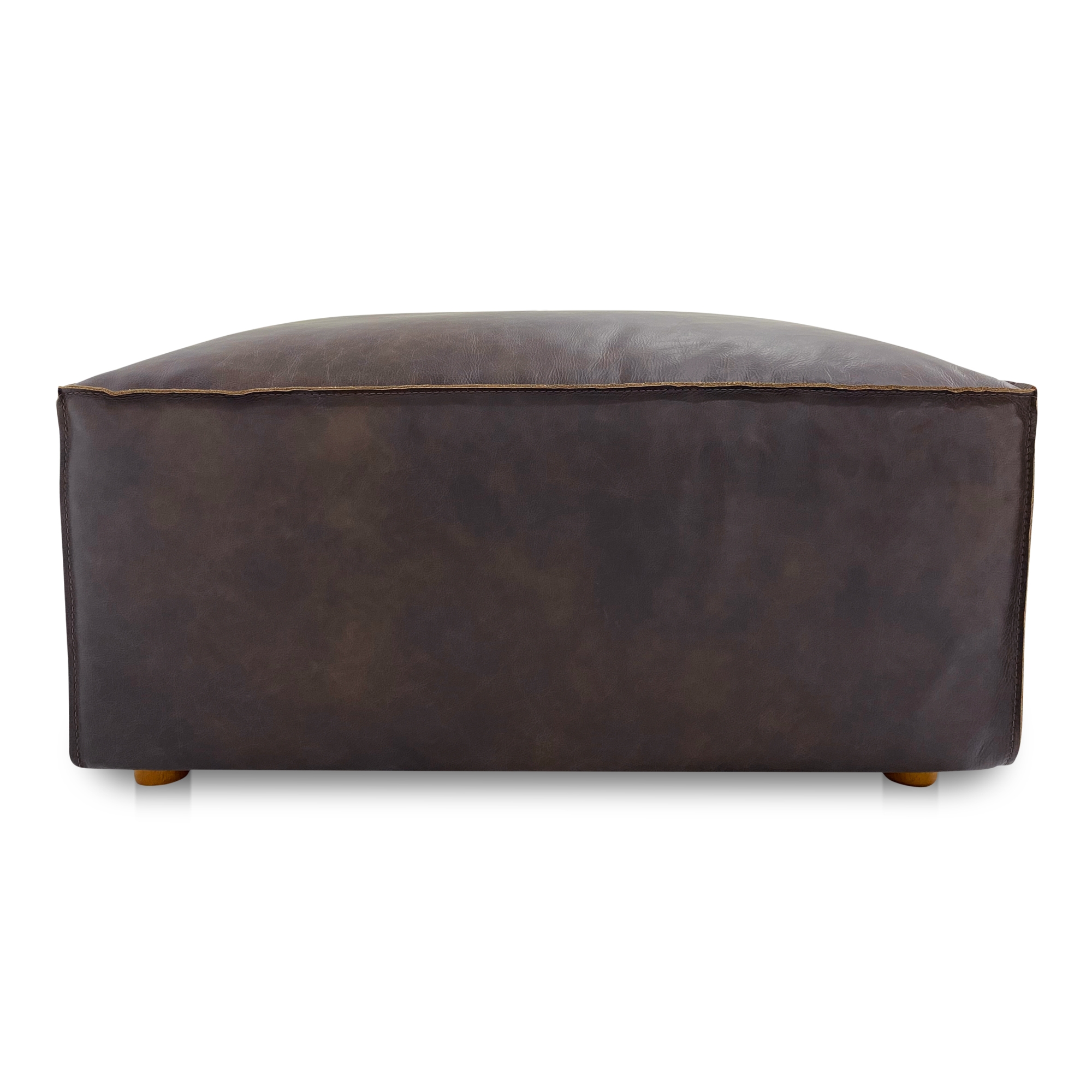 Form Ottoman Espresso Brown Leather - Image 2