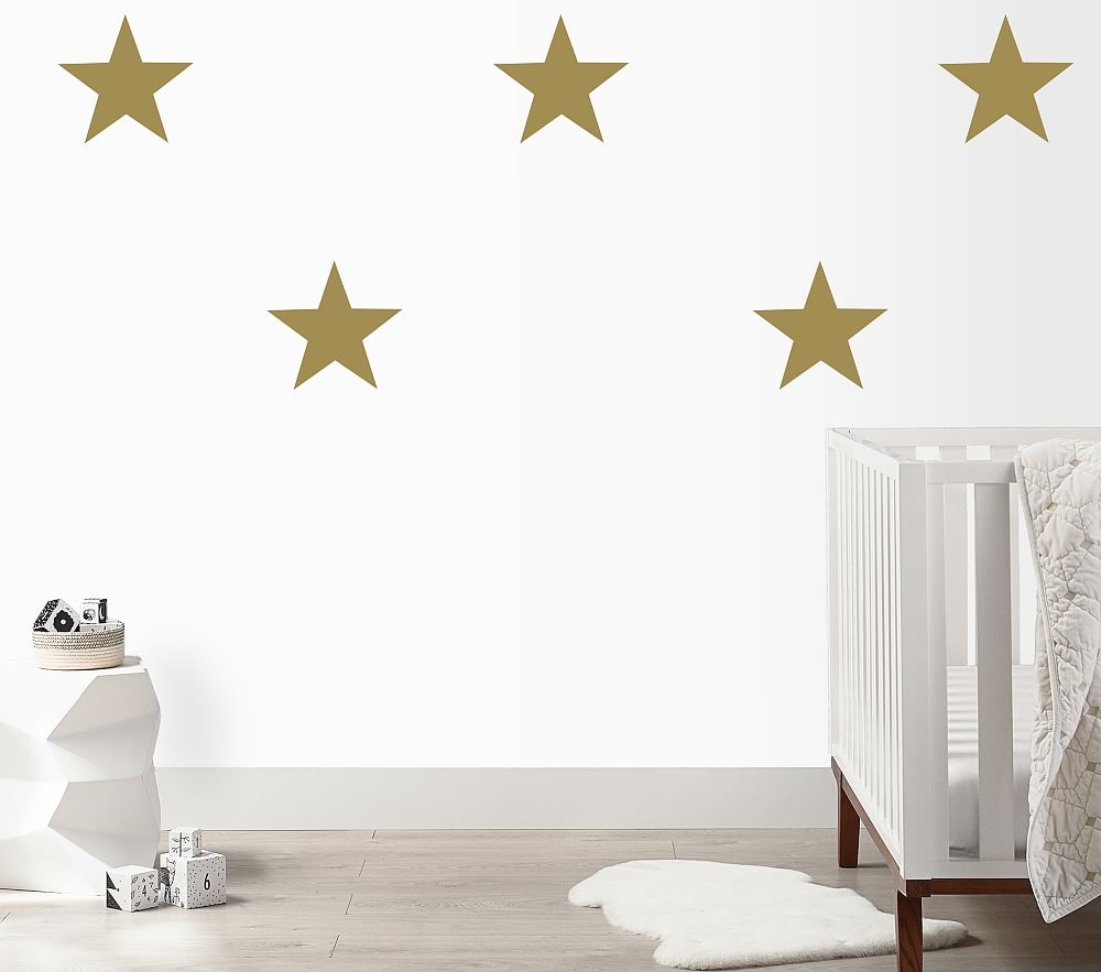 Large Stars Wall Decal, Gold - Image 0