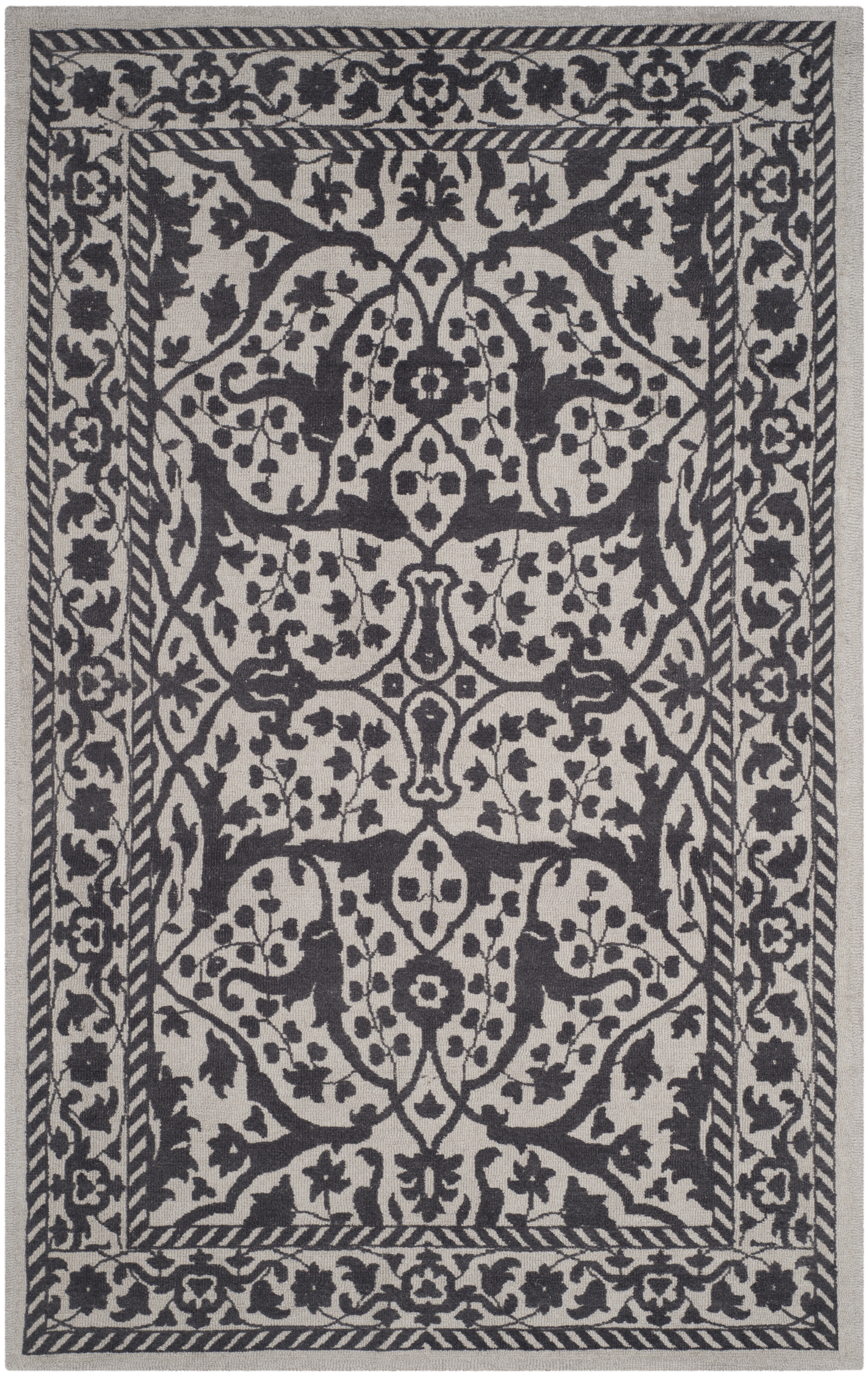 Arlo Home Hand Tufted Area Rug, RVT102H, Silver/Grey,  5' X 8' - Image 0