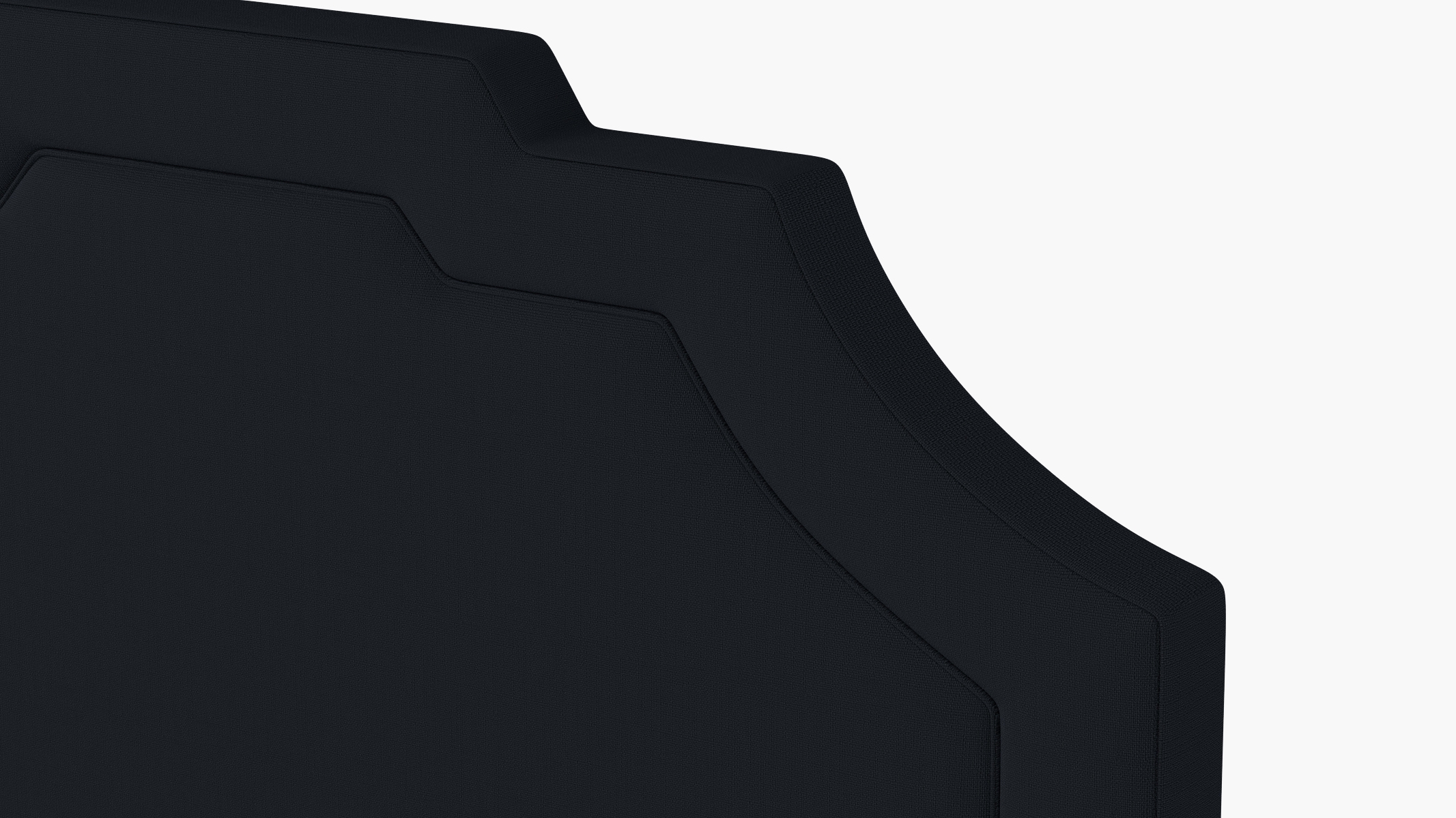 Art Deco Headboard, Navy Everyday Linen, Full - Image 2