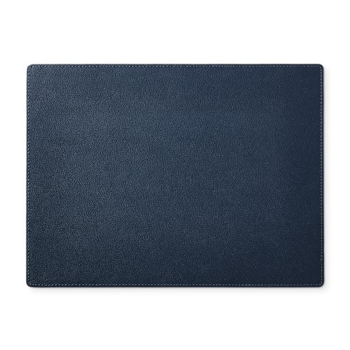 Faux Shagreen Rectangle Placemat, Navy - Image 0