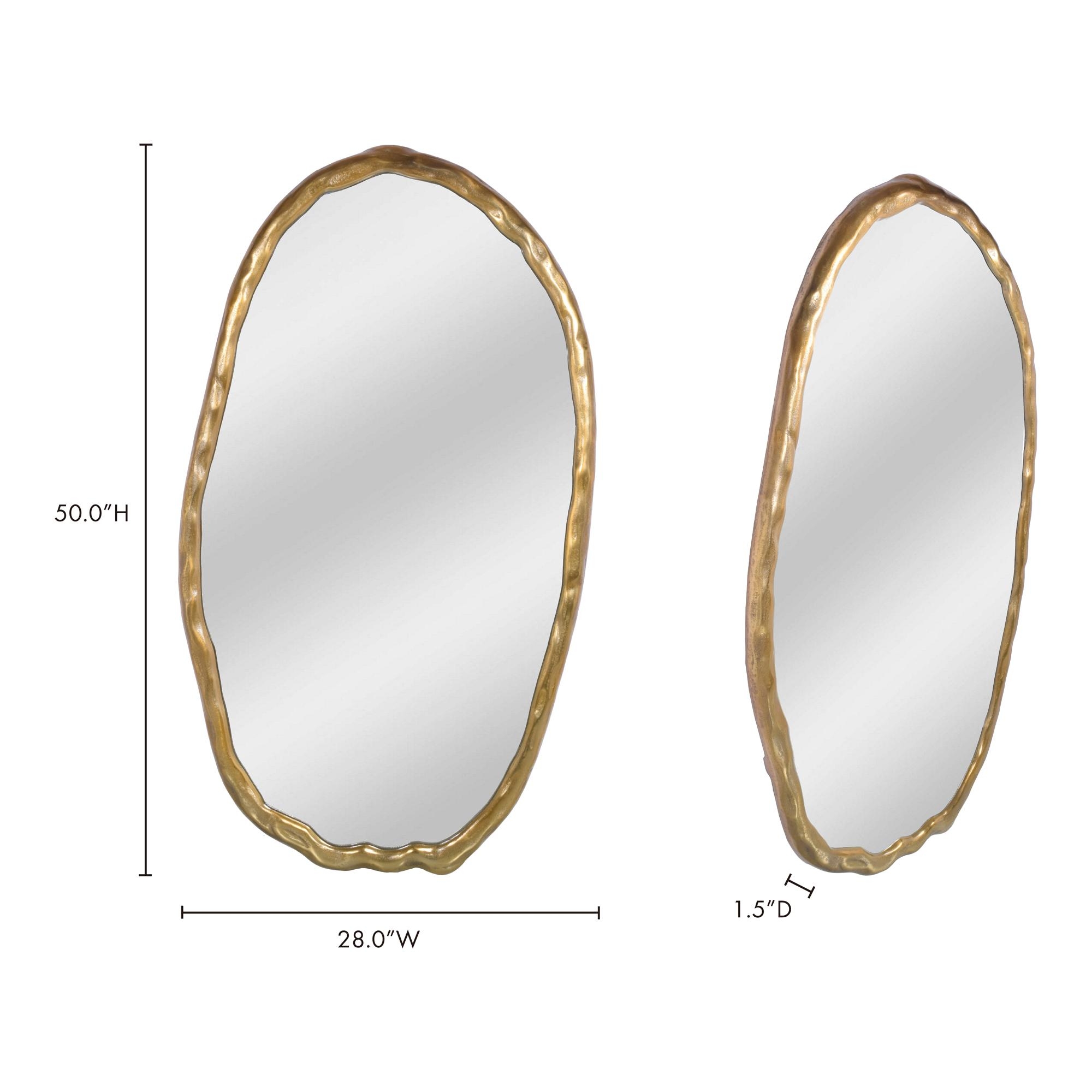 Foundry Oval Mirror Gold - Image 4