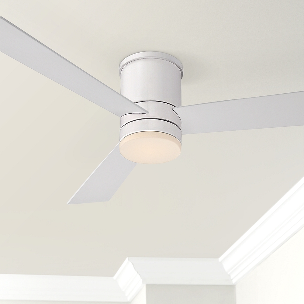 52" Modern Forms Axis Matte White Hugger Wet LED Ceiling Fan - Style # 59H48 - Image 0