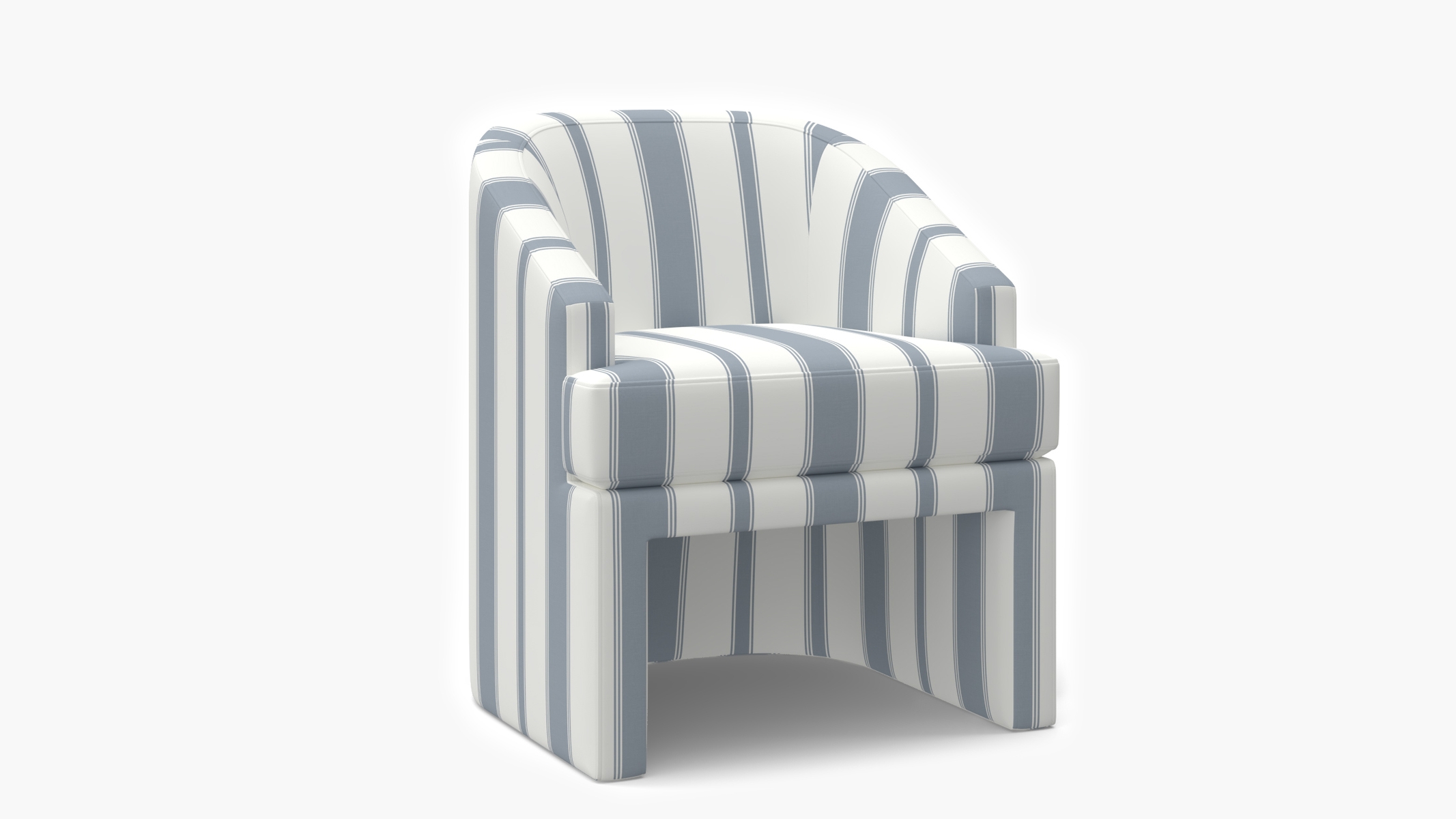 Arco Dining Chair, French Blue Clarence Stripe - Image 0