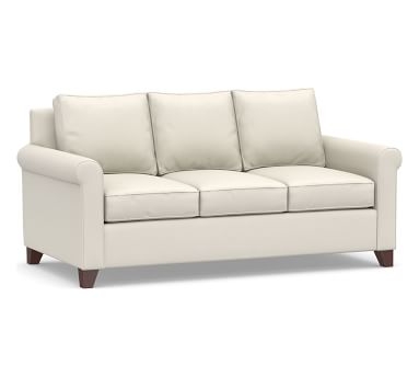 Cameron Roll Arm Upholstered Deluxe Full Sleeper Sofa, Polyester Wrapped Cushions, Park Weave Ivory - Image 4