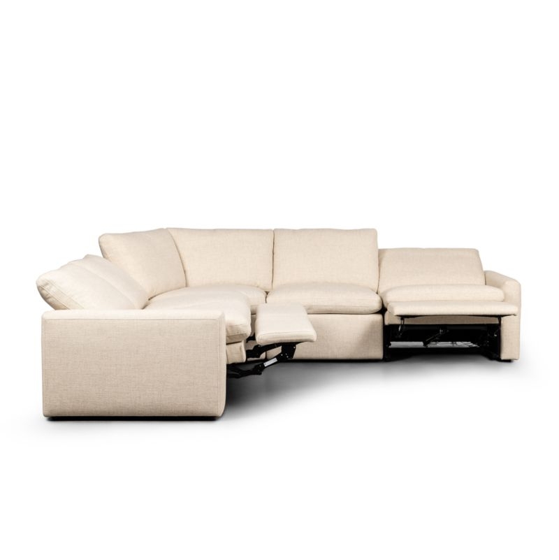 Tillery 5-Piece Antigo Natural Fabric Power Recliner Sectional Sofa - Image 3