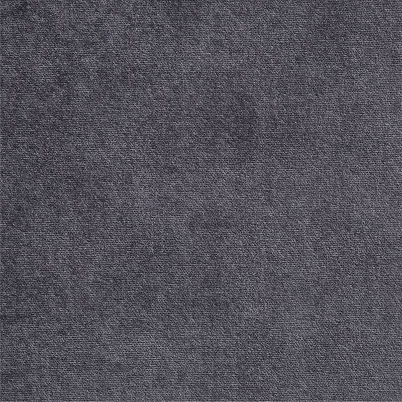 Storm Grey Cotton Velvet Window Curtain Panel with Lining 48"x96" - Image 4
