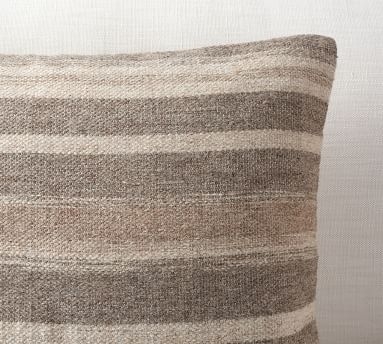 Kaye Textured Striped Pillow Cover, 20 x 20", Charcoal - Image 1