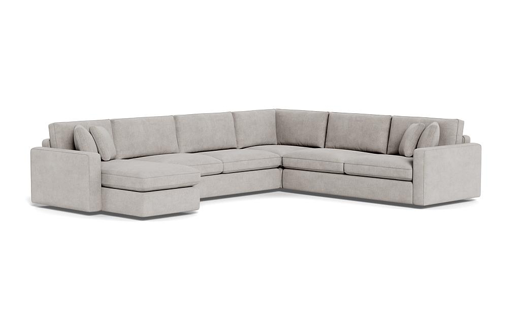 James 4-Piece 5-Seat Corner Chaise Sectional Left with Storage - Image 1