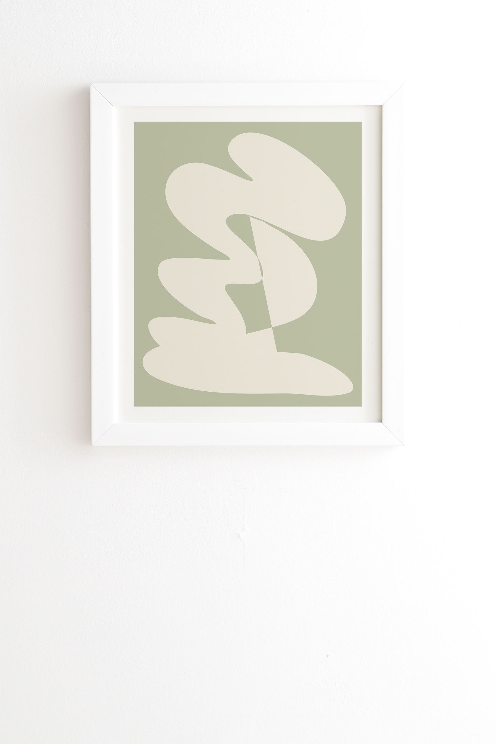 Minimalist Modern Abstract Exp by June Journal - Framed Wall Art Basic White 14" x 16.5" - Image 0