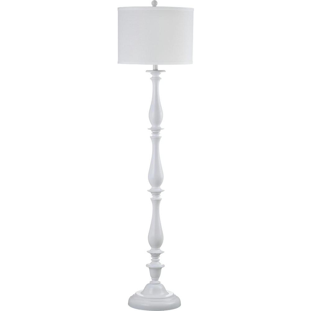 Safavieh Bessie Candlestick 62 in. White Floor Lamp with White Shade - Image 0