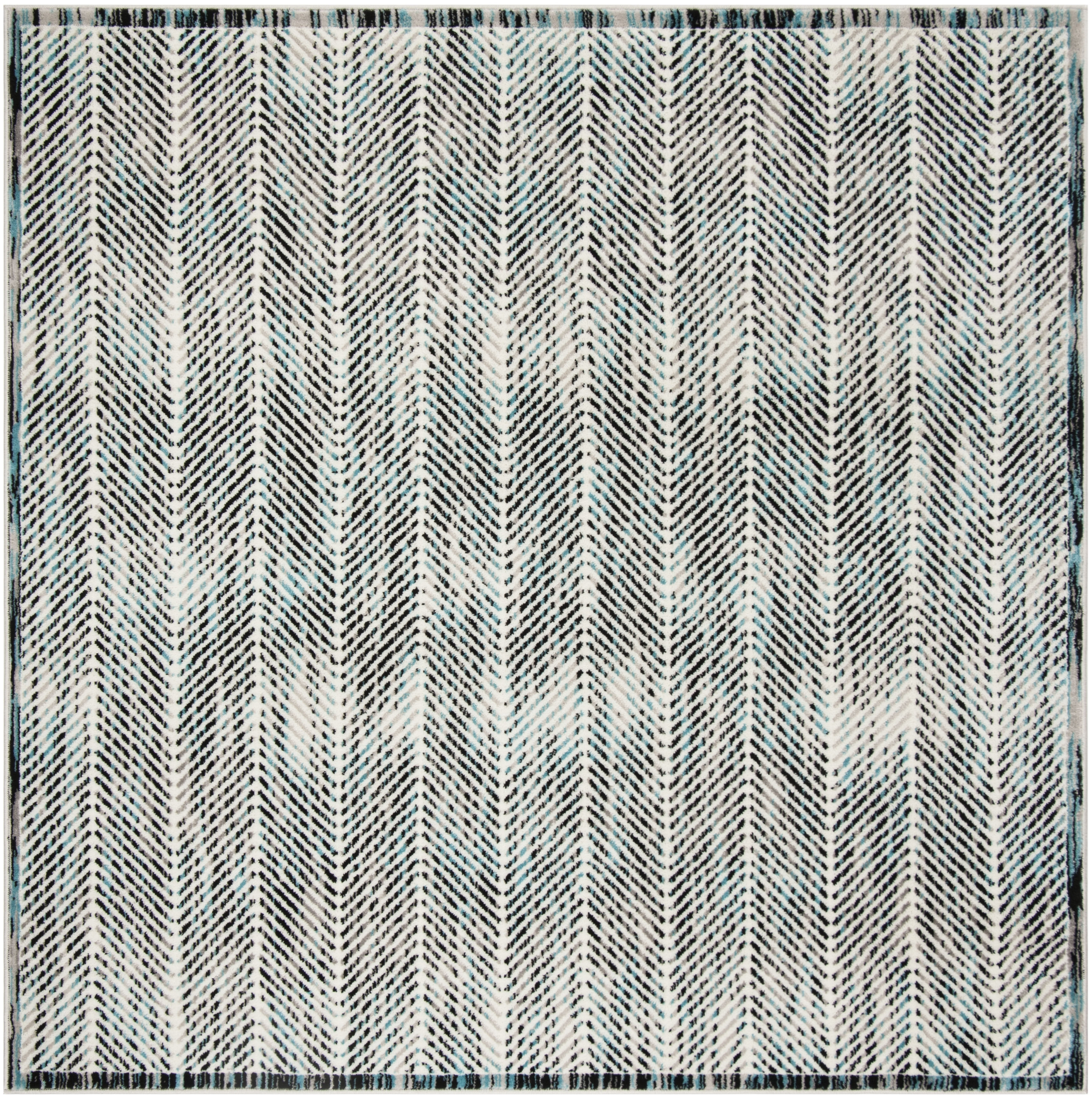 Arlo Home Woven Area Rug, SKY194B, Grey/Blue,  6' 7" X 6' 7" Square - Image 0