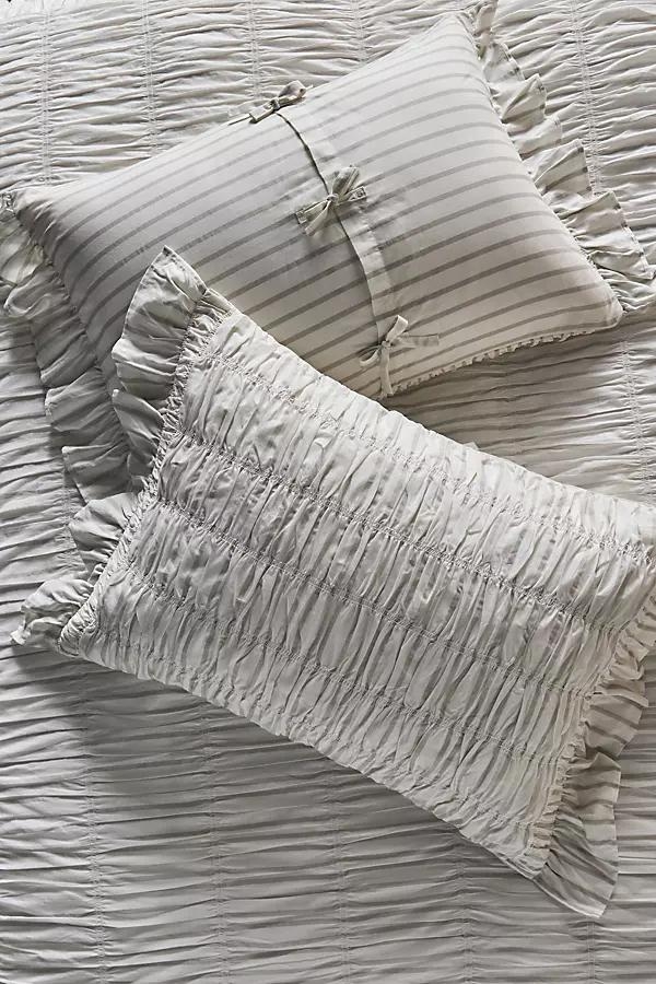 Betsy Cotton Ruffle Stripe Shams, Set of 2 - Image 0