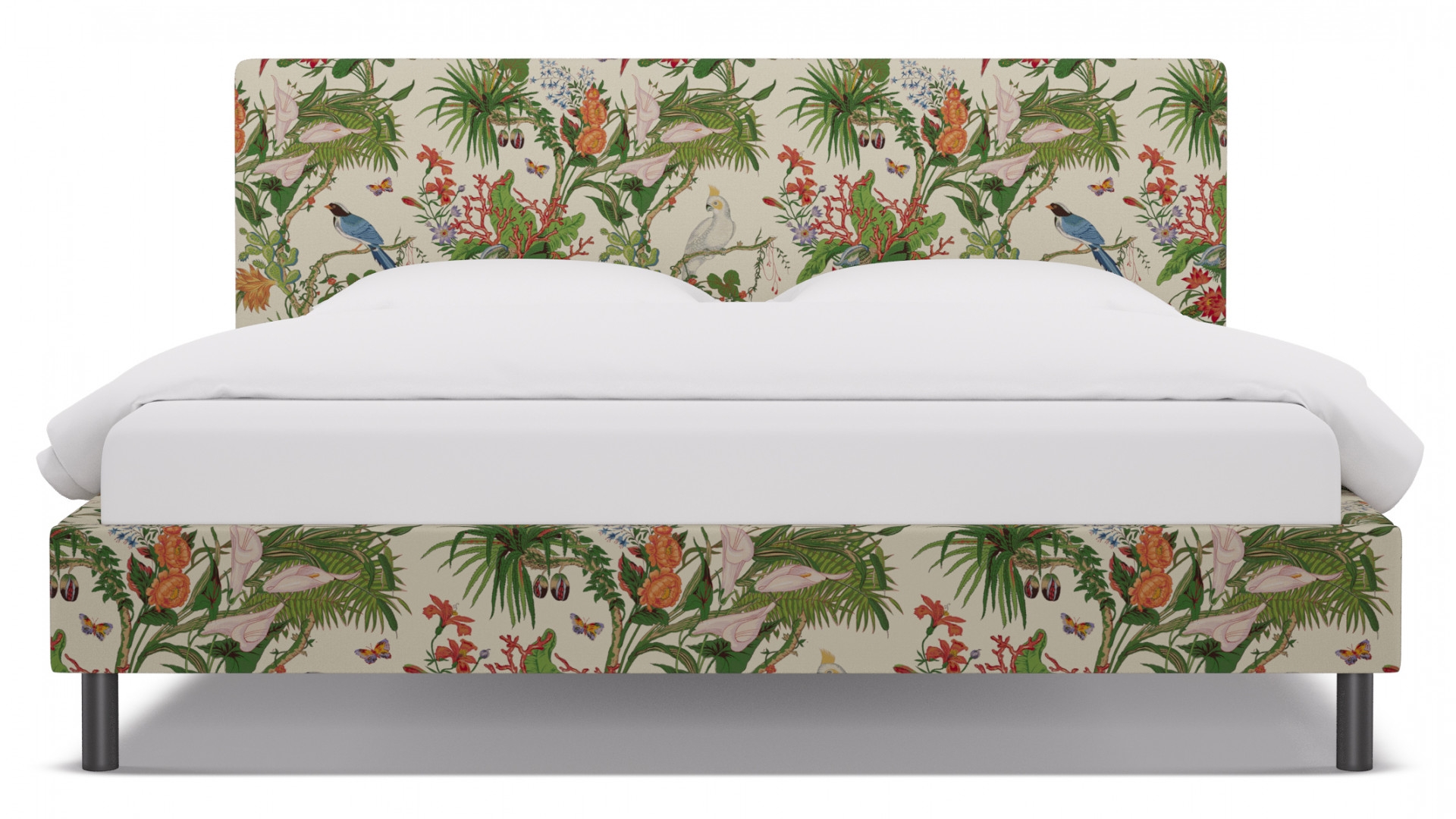 Tailored Platform Bed, White Cinque Terra, King - Image 0