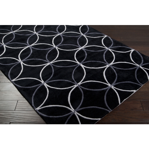 Cosmopolitan Black Indoor 8' x 11' Handmade Rug - Image 3