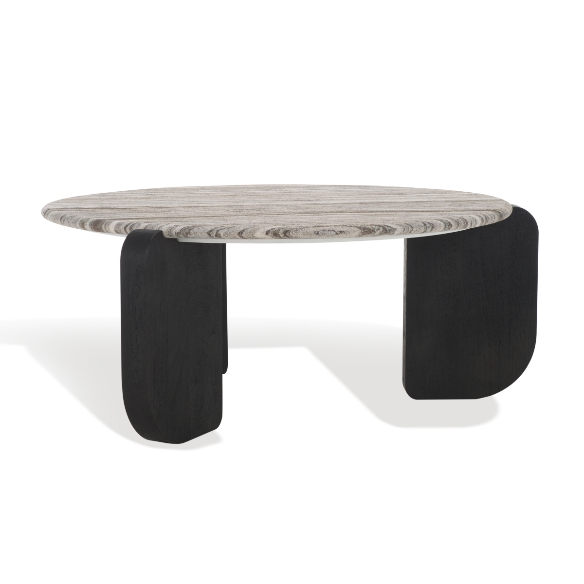 Graelyn Marble Top Coffee Table - Black/Grey - Image 7