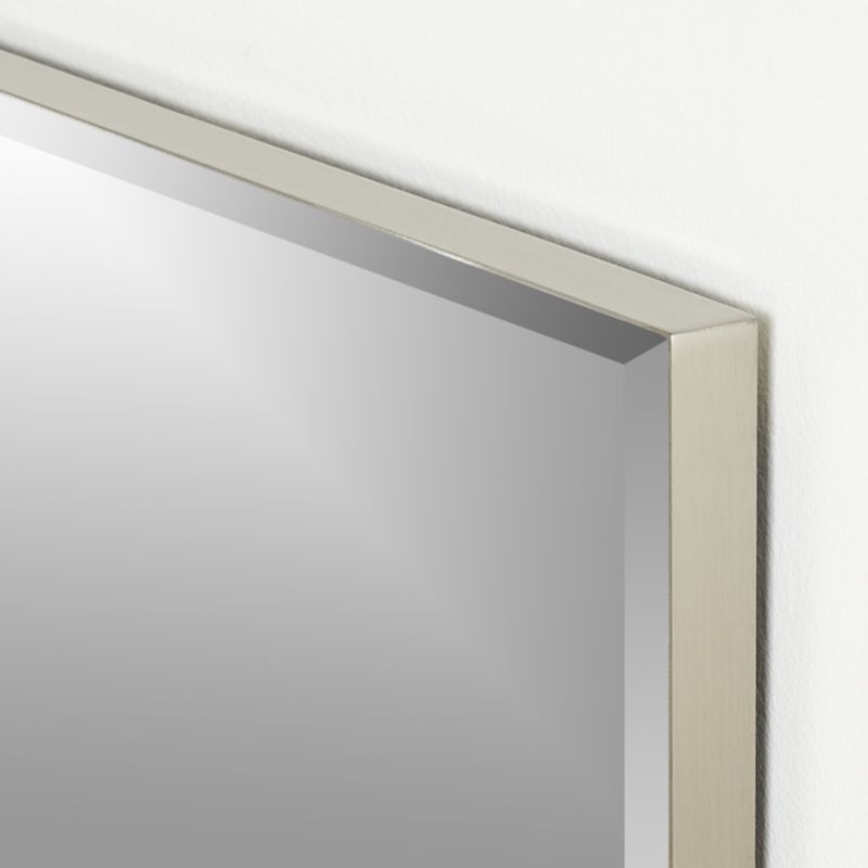 Edge Medium Silver Rectangle Vanity Mirror 24"x36" - Image 1