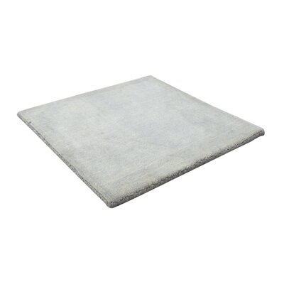 One-of-a-Kind Hand-Knotted 2' Square Wool Area Rug in Gray - Image 0