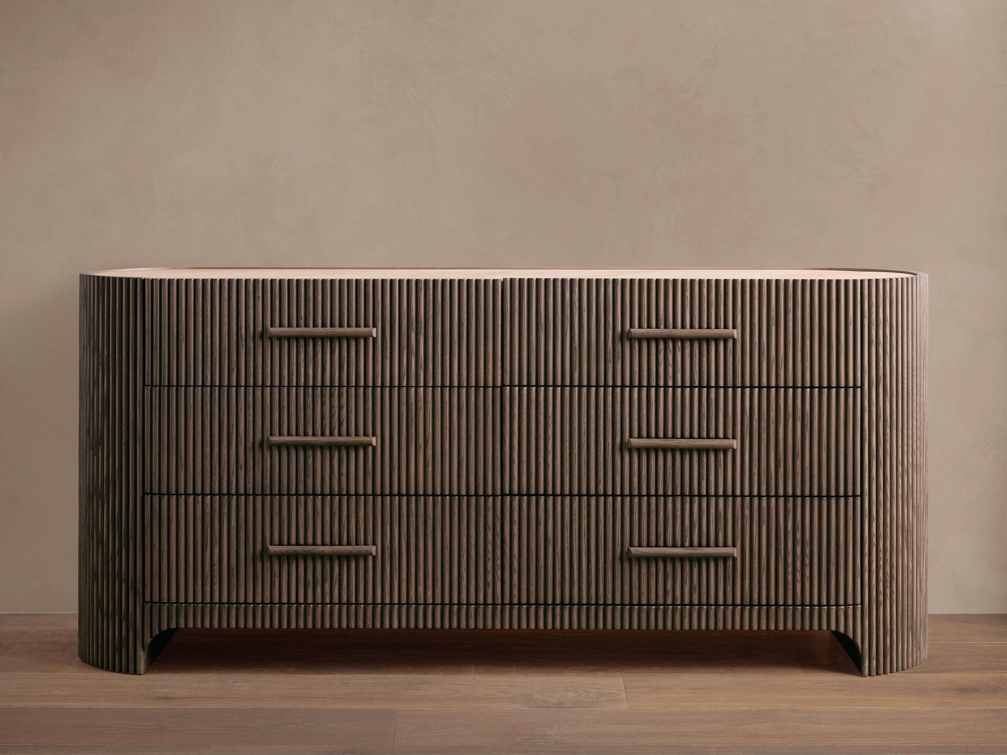 Astor Six-Drawer Dresser in Stone Natural  Chestnut/Beige Coralle - Image 0