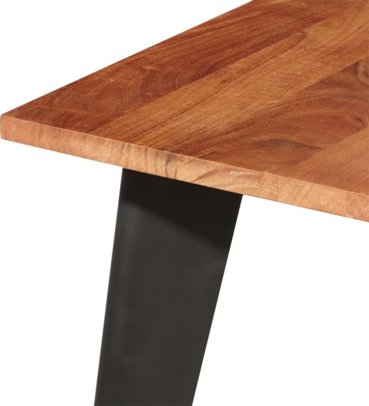 Harper Black Dining Table with Wood Top - Image 4