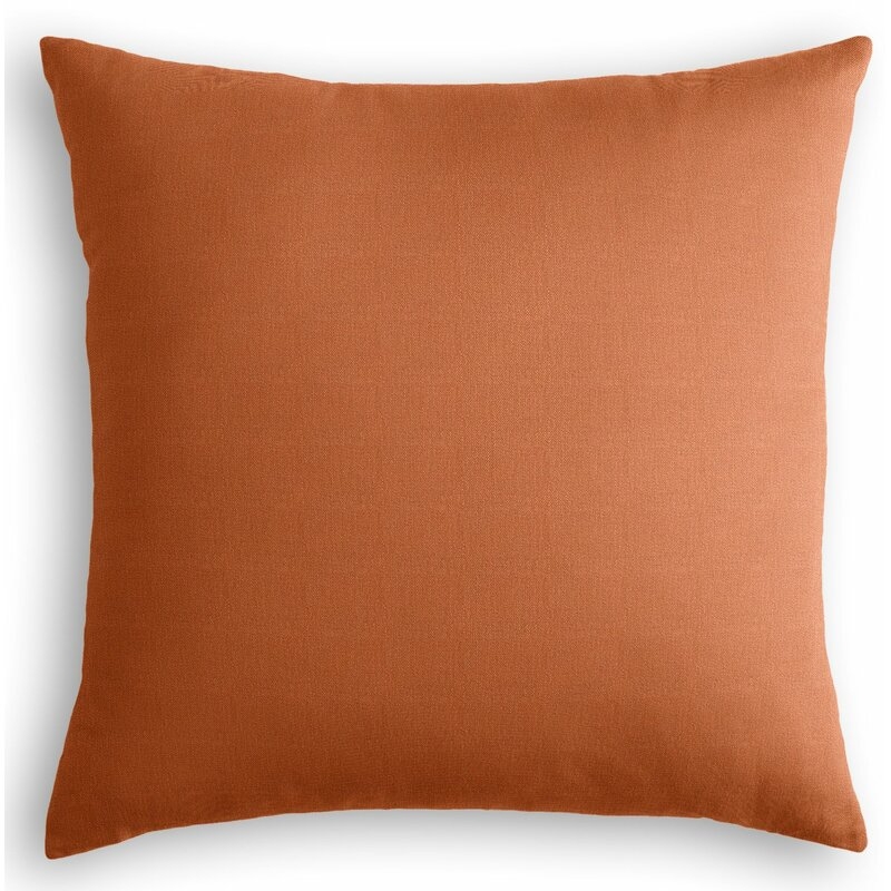 Loom Decor Slubby Linen Throw Pillow Color: Orange, Size: 22" x 22" - Image 0