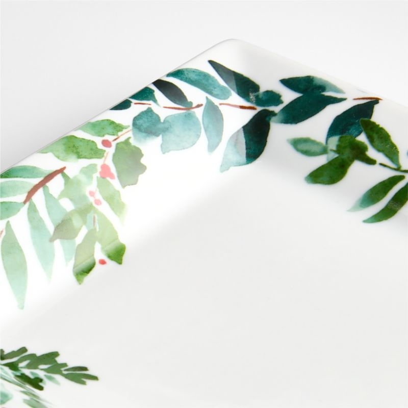Cambridge Holiday Winter Botanical Stoneware Platters, Set of 2 - Image 2