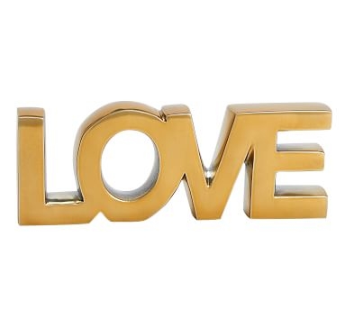 Word Object, Brass - Love - Image 3