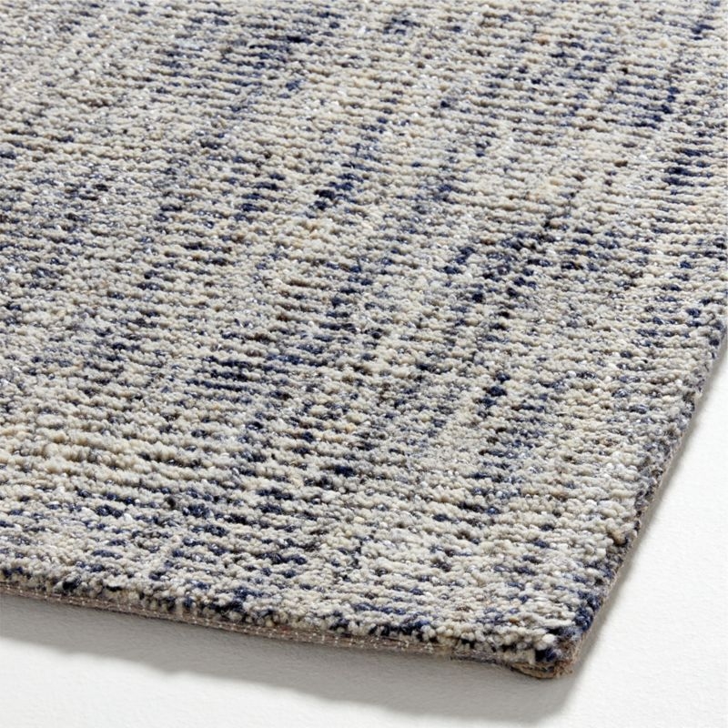 Vienne Performance Wool Handwoven White and Blue Area Rug 10'x14' - Image 1