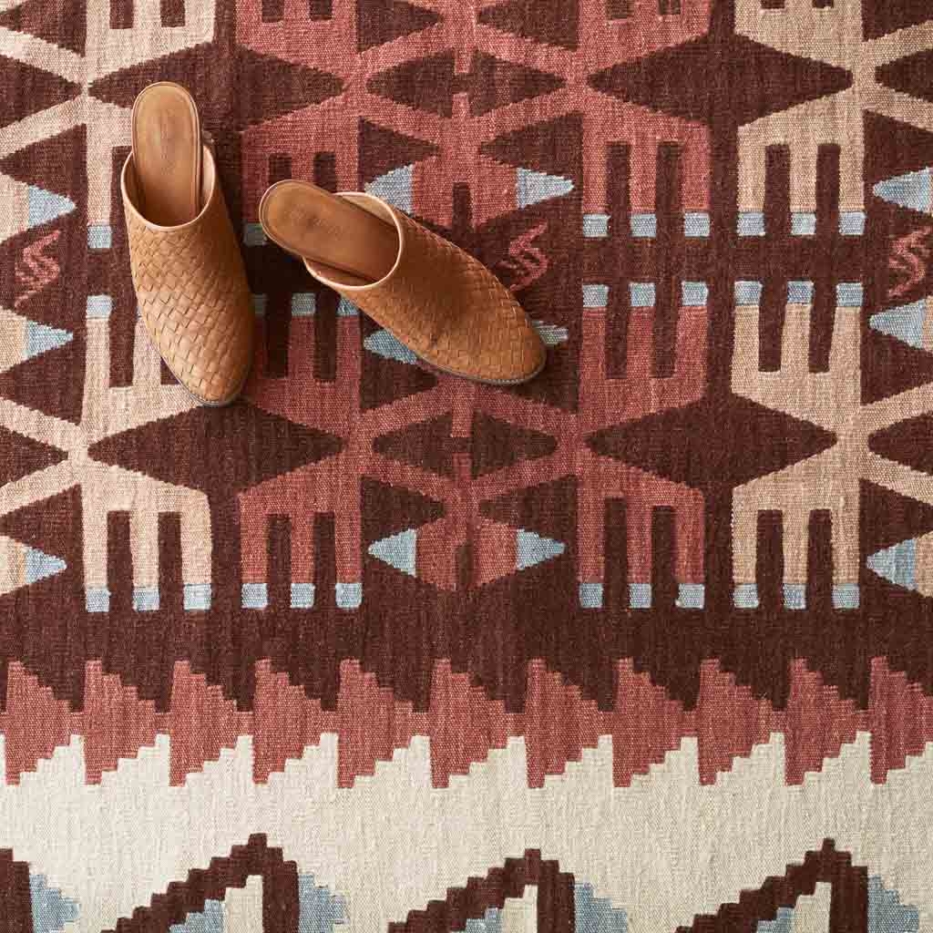 The Citizenry Pasha Handwoven Kilim Area Rug | 5' x 8' | Red - Image 1