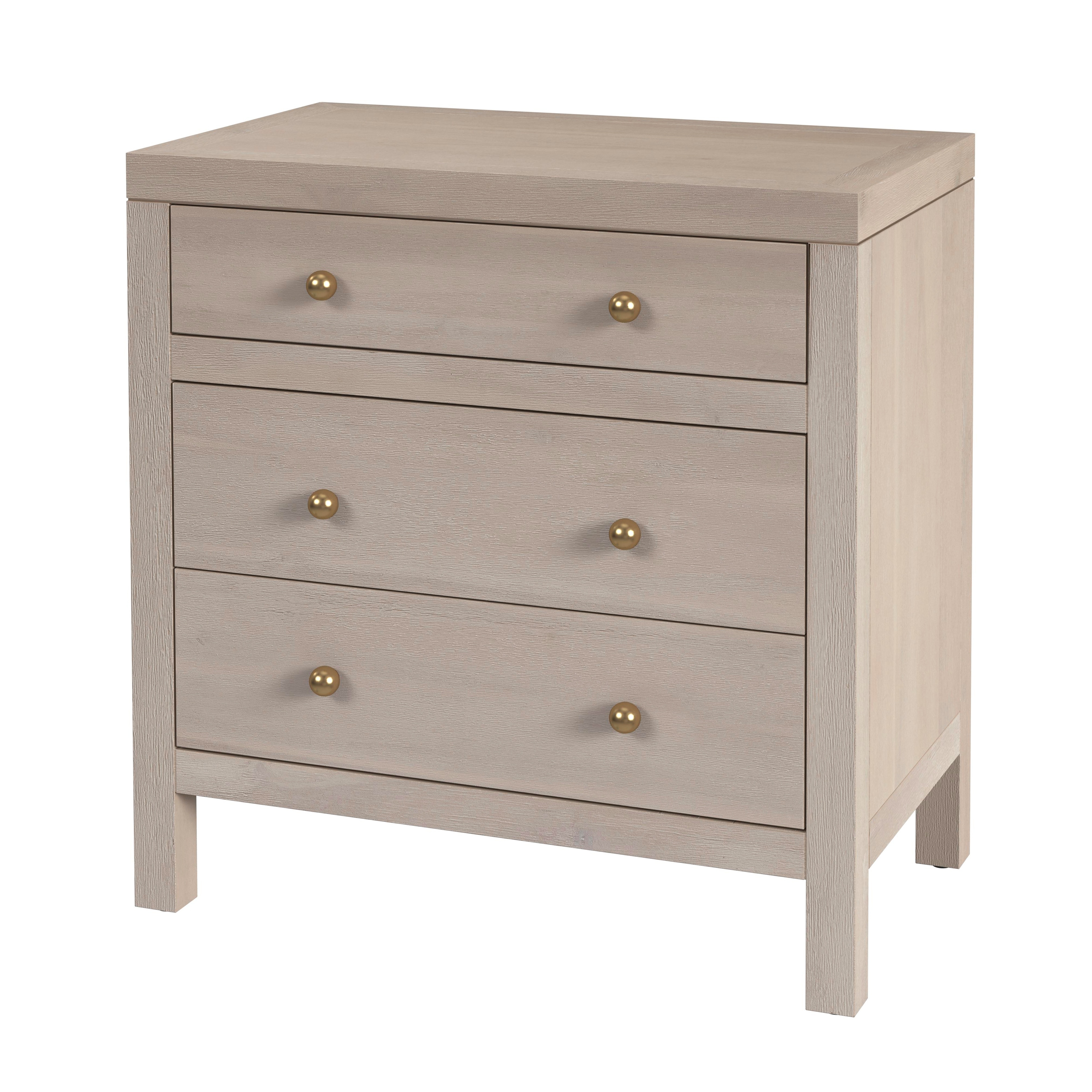 Nora Antique Taupe Nightstand - Image 0