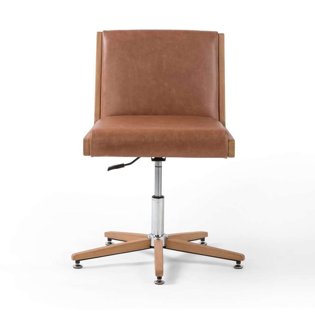 "Four Hands Carla Genuine Leather Task Chair" - Image 0