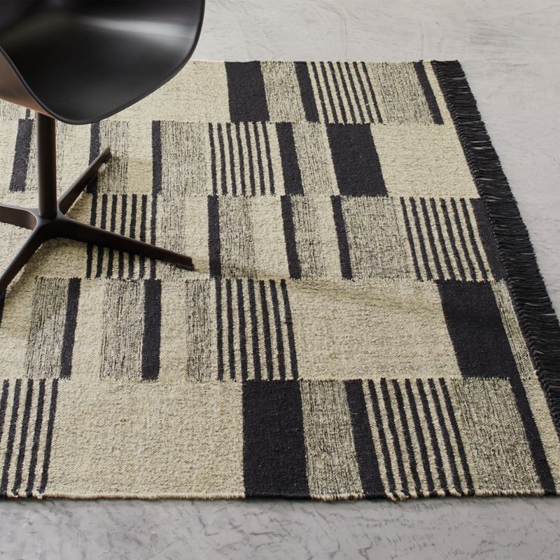 Syntax Striped Jute Rug 5'x8' - Image 1
