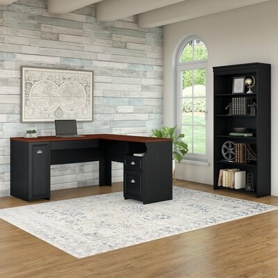 Niles Bookcase L-Shaped Executive Desk - Image 0