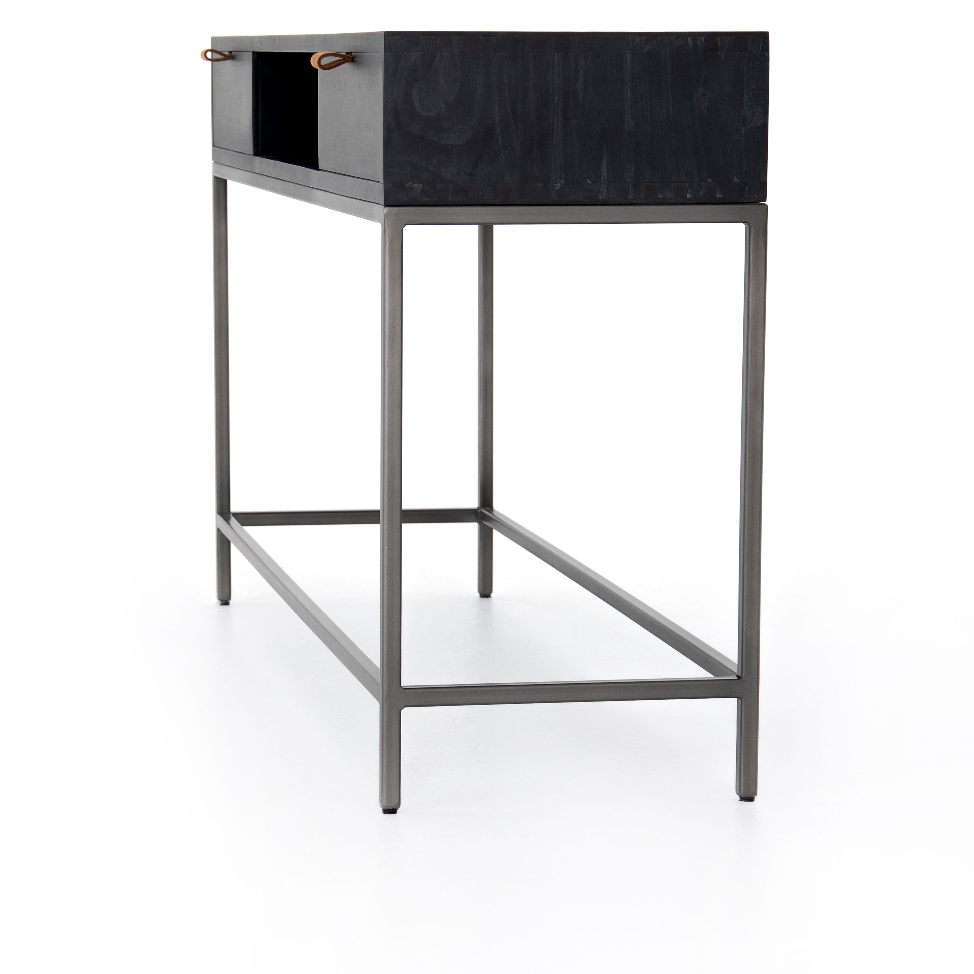 Trey Console Table-Black Wash Poplar - Image 7