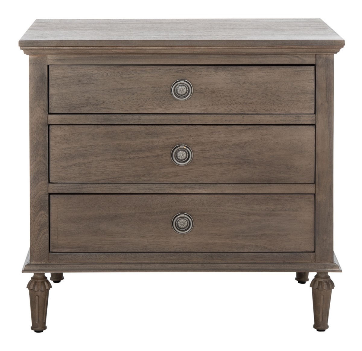 Lisabet 3 Drawer Wood Nightstand - Light Brown - Image 0