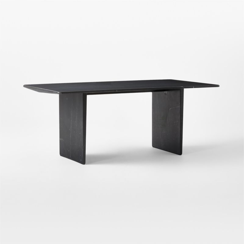 Kishi 75" Rectangular Black Marble Dining Table - Image 5