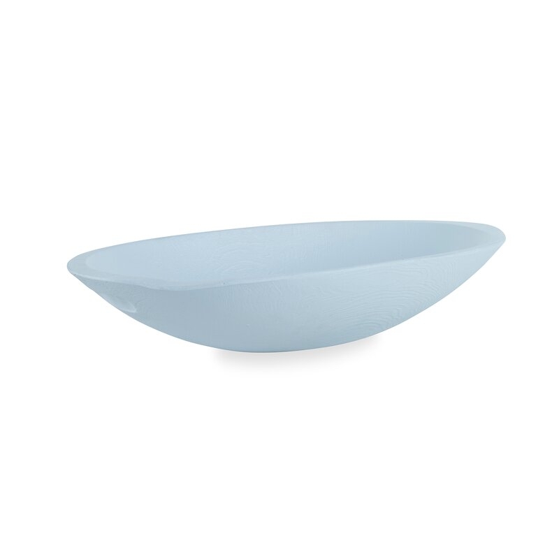 Kravet Levain Resin Oval Decorative Bowl Color: Light Blue - Image 0