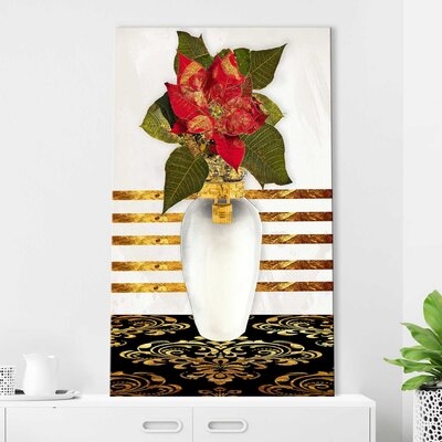 Poinsetta In Gold (Vertical) by By Jodi - Graphic Art - Image 0