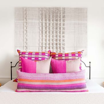 Bole Road Textiles Pillow, Karo, Cerise - Image 2