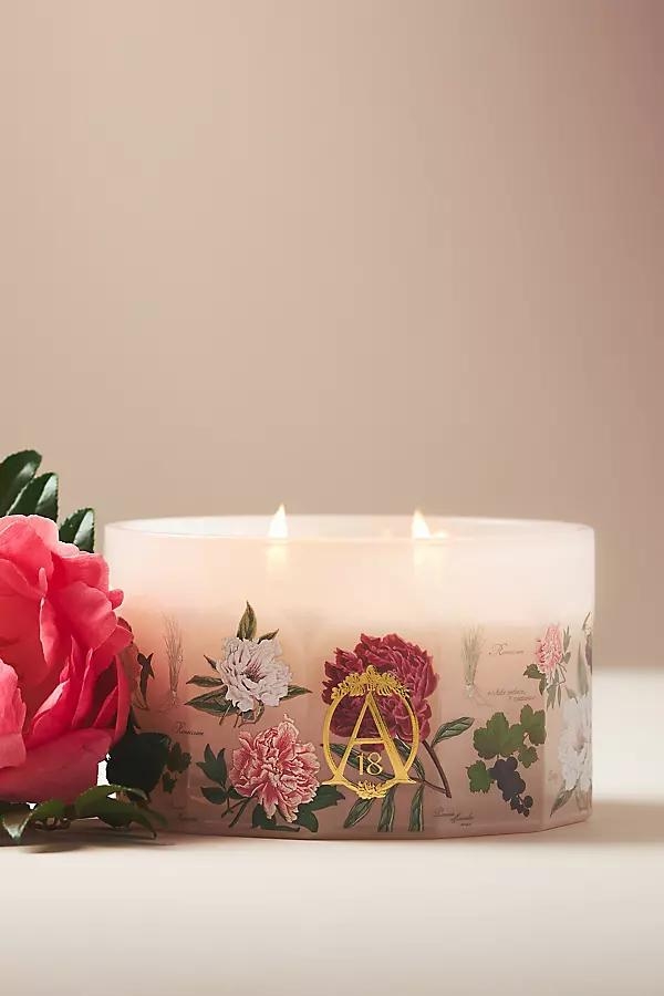 Apothecary 18 Floral Peony Blush Large Glass Candle - Image 0