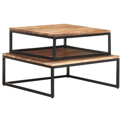 17 Stories Nesting Coffee Tables 2 Pcs Solid Acacia Wood- IN STOCK FEB 8TH - Image 0