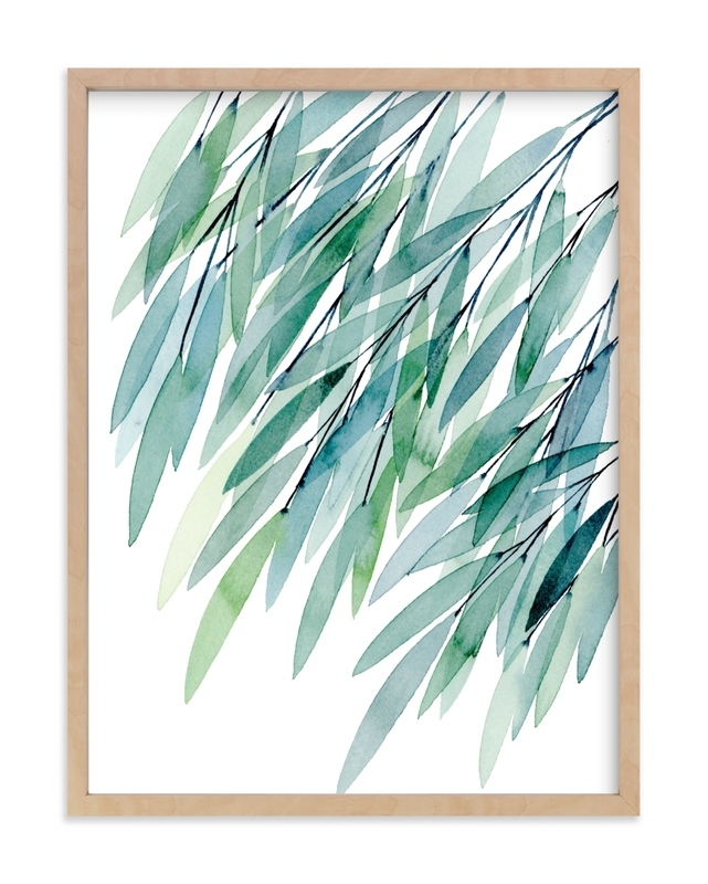 Turquoise Rustling Leaves No. 1 Children's Art Print - Image 0