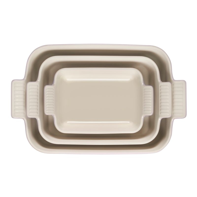 Le Creuset ® Heritage Shallot Stoneware Rectangular Baking Dishes, Set of 3 - Image 2
