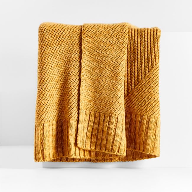 Equinox 70"x55" Tupelo Honey Sweater Knit Throw Blanket - Image 0