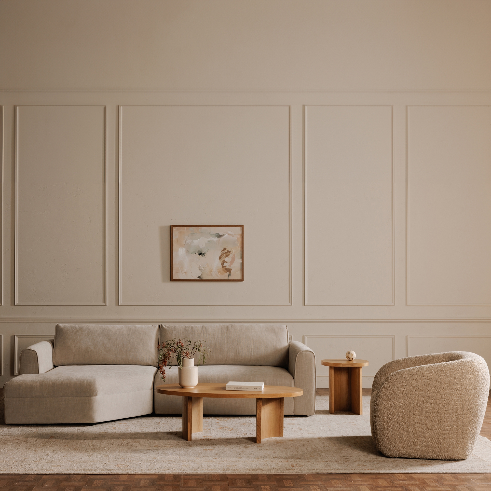 Madrid Left Sectional Cool Beige - Image 6