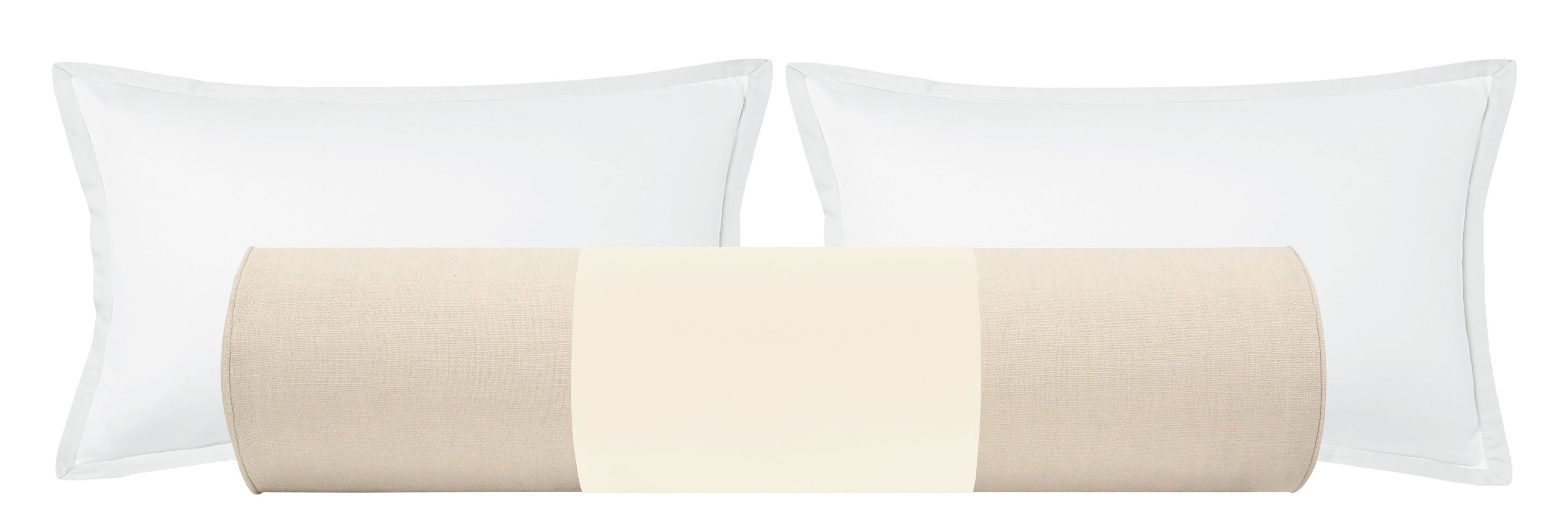 PANEL // THE BOLSTER :: STUDIO VELVET // BONE - QUEEN // 9" X 36" - Image 0