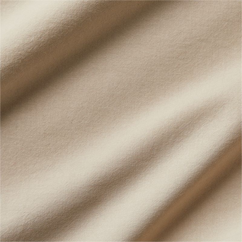 Favorite Washed Organic Cotton Sand Beige Standard Pillowcases, Set of 2 - Image 2