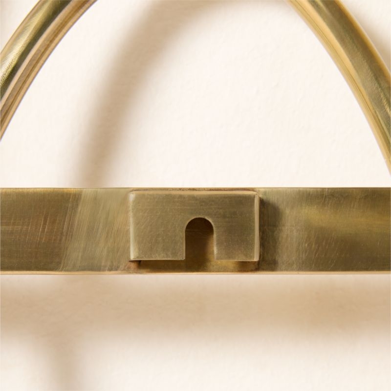 Arden Aged Brass Snow Shoe Wall Decor Set of 2 - Image 1